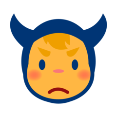 angry face with horns