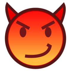 smiling face with horns