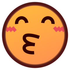 kissing face with smiling eyes