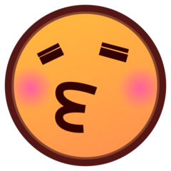 kissing face with closed eyes