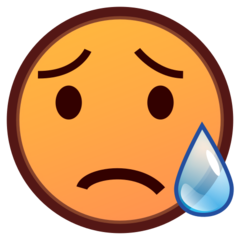 sad but relieved face
