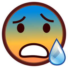 anxious face with sweat