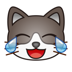 cat with tears of joy