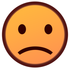 slightly frowning face