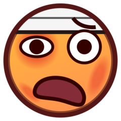 face with head-bandage