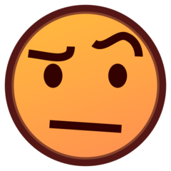 face with raised eyebrow