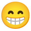 beaming face with smiling eyes