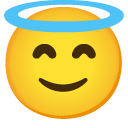smiling face with halo