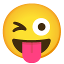 winking face with tongue