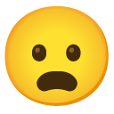 frowning face with open mouth
