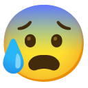 anxious face with sweat