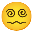 face with spiral eyes