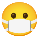 face with medical mask