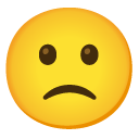 slightly frowning face