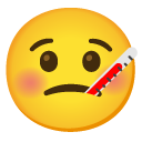 face with thermometer