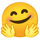 smiling face with open hands