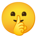 shushing face
