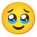 face holding back tears