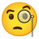 face with monocle