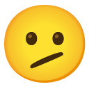 face with diagonal mouth