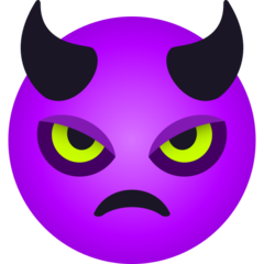 angry face with horns
