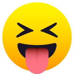squinting face with tongue