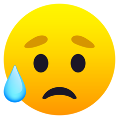 sad but relieved face
