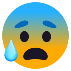 anxious face with sweat