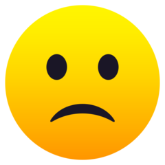 slightly frowning face
