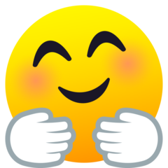 smiling face with open hands