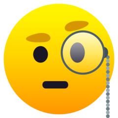face with monocle