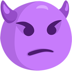 angry face with horns