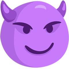 smiling face with horns