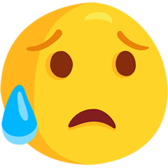 sad but relieved face