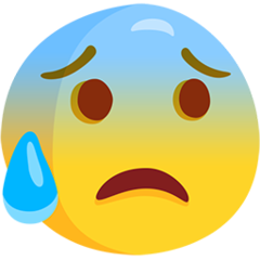 anxious face with sweat