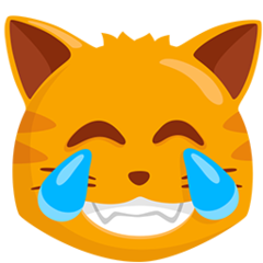 cat with tears of joy