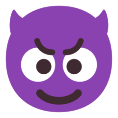 smiling face with horns