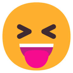 squinting face with tongue