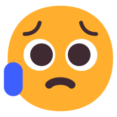 sad but relieved face