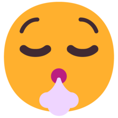 face exhaling