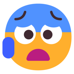 anxious face with sweat
