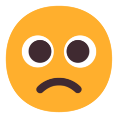 slightly frowning face