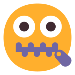 zipper-mouth face