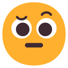 face with raised eyebrow