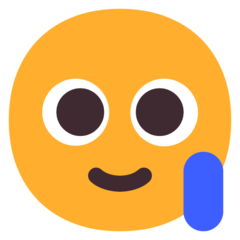 smiling face with tear