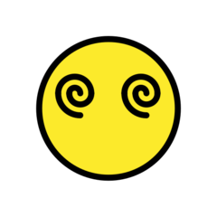 face with spiral eyes