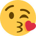 face blowing a kiss