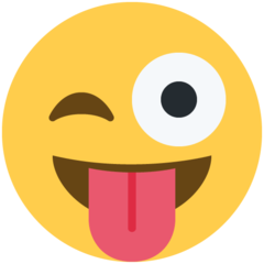 winking face with tongue