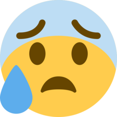 anxious face with sweat