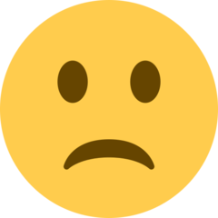 slightly frowning face